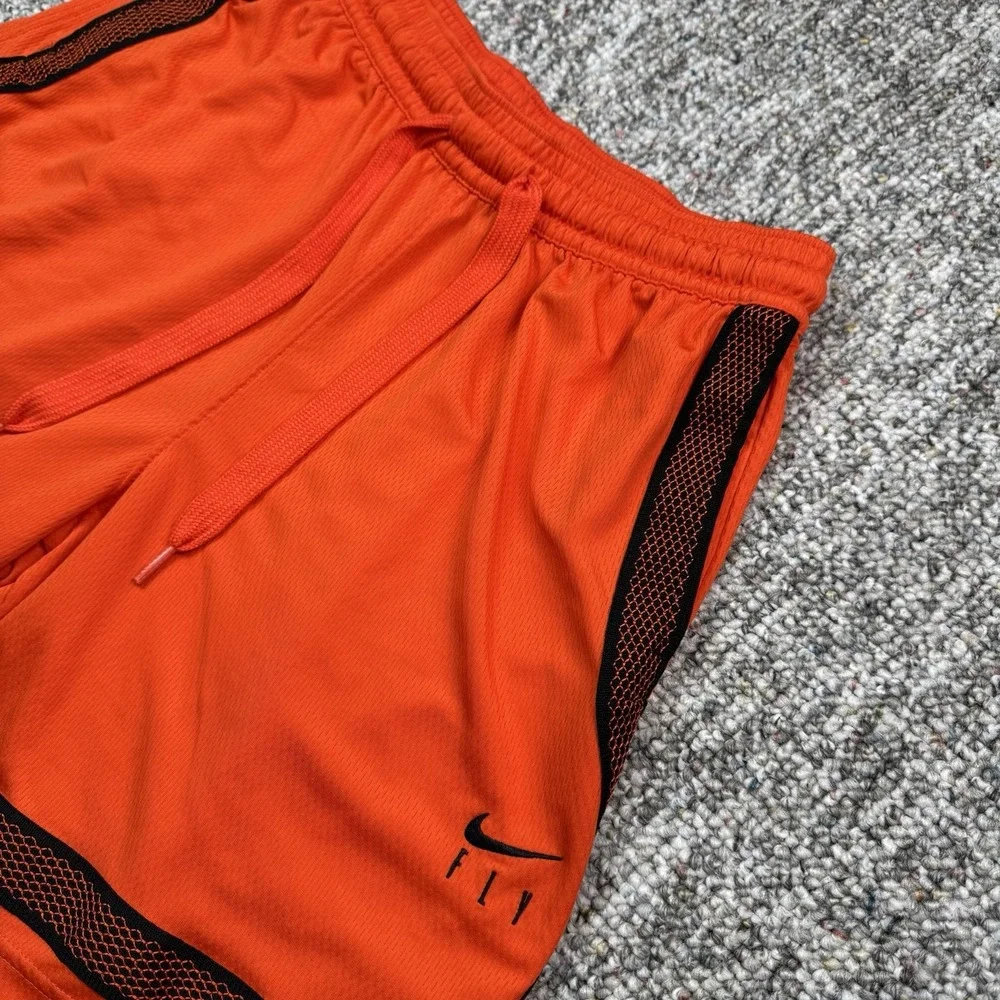 Nike Air Shorts Womens Medium Athletic Breathable Lightweight Stretch Orange